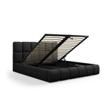Bellis Bett mit Kopfteil und Stauraum Bezug aus Samt oder Chenille, 160x200 cm - ZEN ZONE Furniture