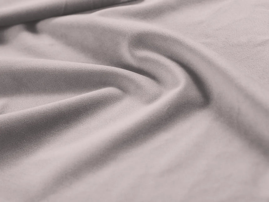Bellis Bett mit Kopfteil und Stauraum Bezug aus Samt (Blu03) in Silber, 200x200 cm – Bild 3