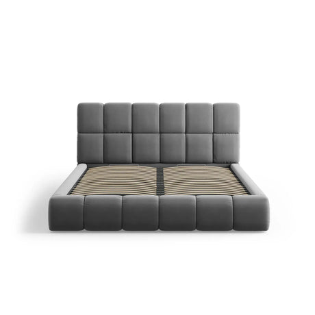 Bellis Bett mit Kopfteil und Stauraum Bezug aus Samt oder Chenille, 140x200 cm - ZEN ZONE Furniture