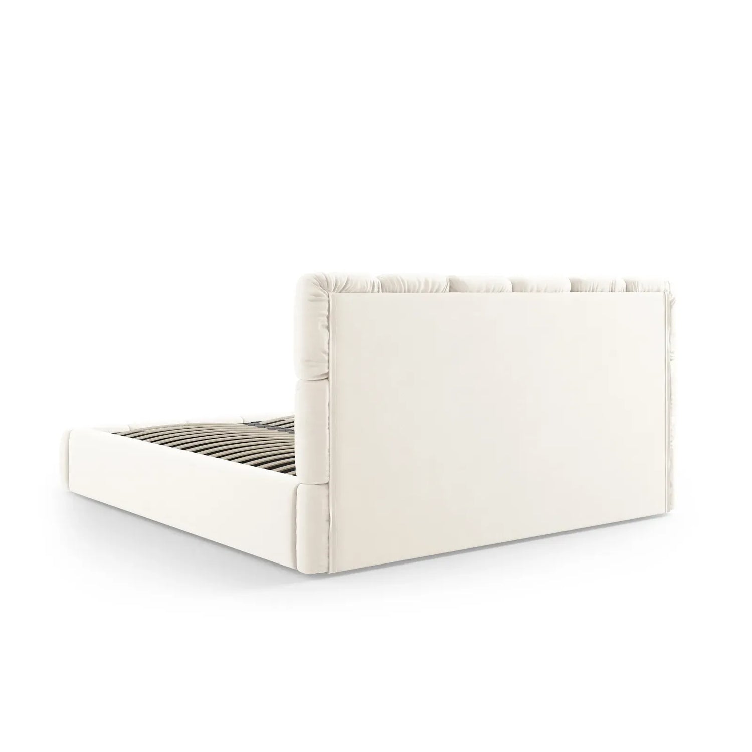 Bellis Bett mit Kopfteil und Stauraum Bezug aus Samt oder Chenille, 180x200 cm - ZEN ZONE Furniture