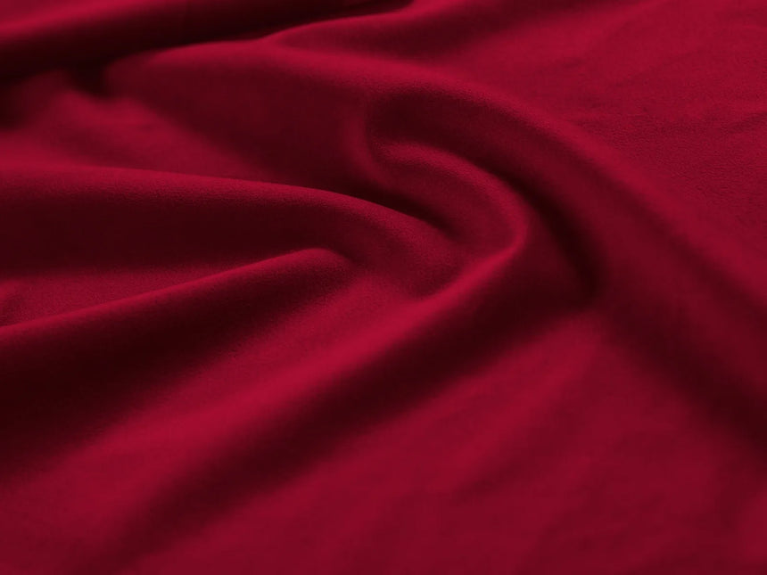 Bellis Bett mit Kopfteil und Stauraum Bezug aus Samt (Blu59) in Rot, 200x200 cm – Bild 3