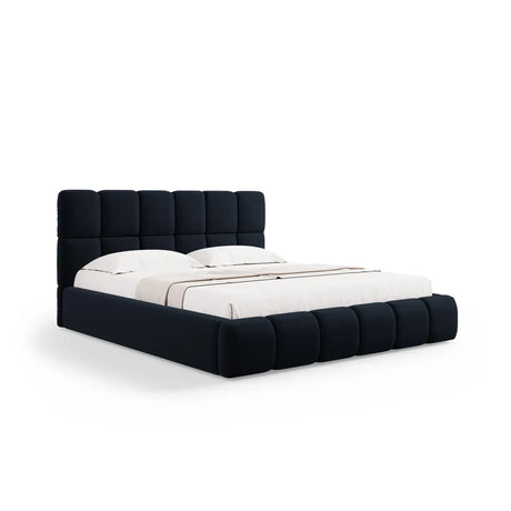 Bellis Bett mit Kopfteil und Stauraum Bezug aus Samt oder Chenille, 140x200 cm - ZEN ZONE Furniture