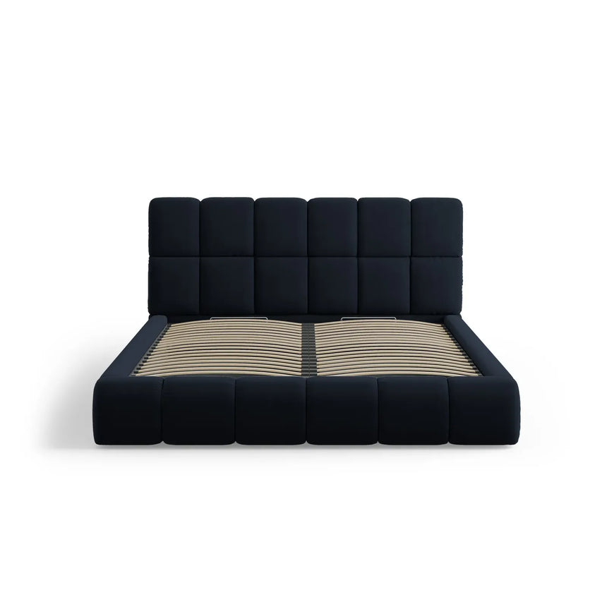 Bellis Bett mit Kopfteil und Stauraum Bezug aus Samt oder Chenille, 180x200 cm - ZEN ZONE Furniture