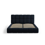 Bellis Bett mit Kopfteil und Stauraum Bezug aus Samt oder Chenille, 160x200 cm - ZEN ZONE Furniture