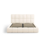 Bellis Bett mit Kopfteil und Stauraum Bezug aus Samt oder Chenille, 160x200 cm - ZEN ZONE Furniture