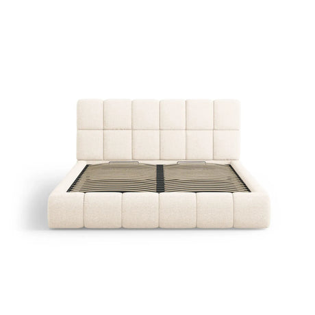 Bellis Bett mit Kopfteil und Stauraum Bezug aus Samt oder Chenille, 200x200 cm - ZEN ZONE Furniture