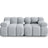 Bellis Modulares 2-Sitzer Sofa 188 cm mit Samt-Bezug (Blu06) in Hellblau – Bild 1