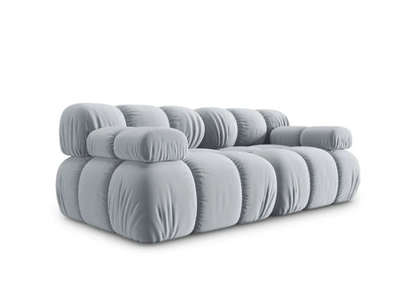 Bellis Modulares 2-Sitzer Sofa 188 cm mit Samt-Bezug (Blu06) in Hellblau – Bild 8