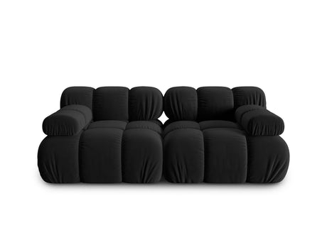 Bellis Modulares 2-Sitzer Sofa 188 cm mit Samt-Bezug (Blu19) in Schwarz – Bild 1