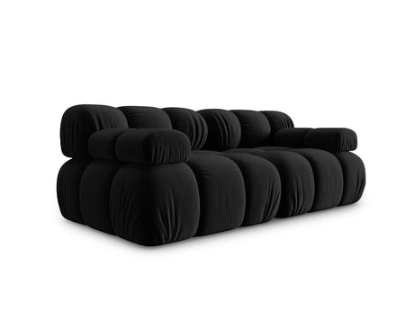 Bellis Modulares 2-Sitzer Sofa 188 cm mit Samt-Bezug (Blu19) in Schwarz – Bild 8