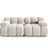 Bellis Modulares 2-Sitzer Sofa 188 cm mit Samt-Bezug (Blu30) in Dunkelbeige – Bild 1