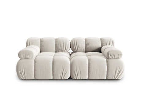 Bellis Modulares 2-Sitzer Sofa 188 cm mit Samt-Bezug (Blu30) in Dunkelbeige – Bild 1