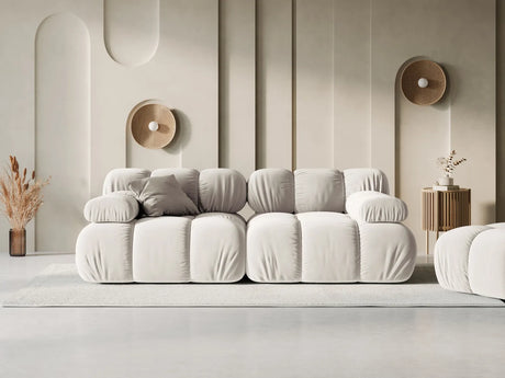 Bellis Modulares 2-Sitzer Sofa 188 cm mit Samt-Bezug (Blu30) in Dunkelbeige – Bild 2