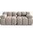 Bellis Modulares 2-Sitzer Sofa 188 cm mit Samt-Bezug (Blu40) in Cappuccino – Bild 1