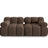 Bellis Modulares 2-Sitzer Sofa 188 cm mit Samt-Bezug (Blu48) in Dunkelbraun – Bild 1