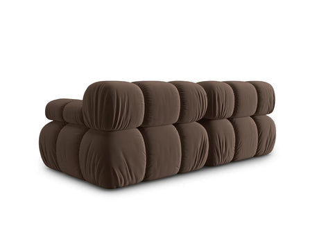 Bellis Modulares 2-Sitzer Sofa 188 cm mit Samt-Bezug (Blu48) in Dunkelbraun – Bild 4