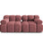 Bellis Modulares 2-Sitzer Sofa 188 cm mit Samt-Bezug (Blu52) in Rosa – Bild 1