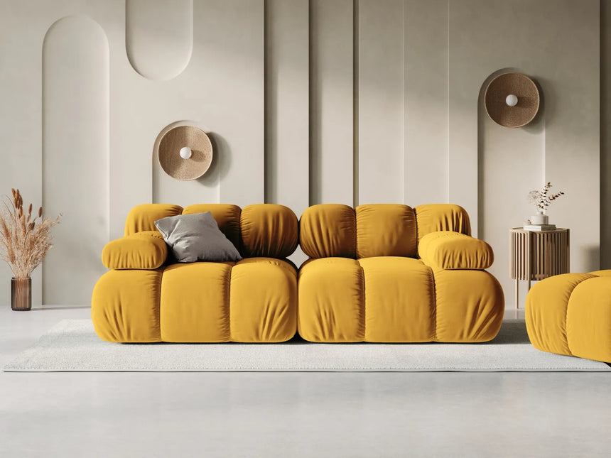 Bellis Modulares 2-Sitzer Sofa 188 cm mit Samt-Bezug (Blu68) in Gelb – Bild 2