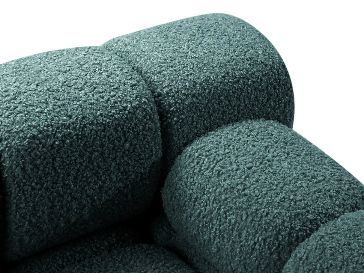 Bellis Modulares 3-Sitzer Sofa mit Pouf Links 282 cm mit Boucle-Polsterung (Rolf17) in Petrol – Bild 4