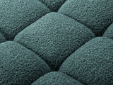 Bellis Modulares 3-Sitzer Sofa mit Pouf Links 282 cm mit Boucle-Polsterung (Rolf17) in Petrol – Bild 6