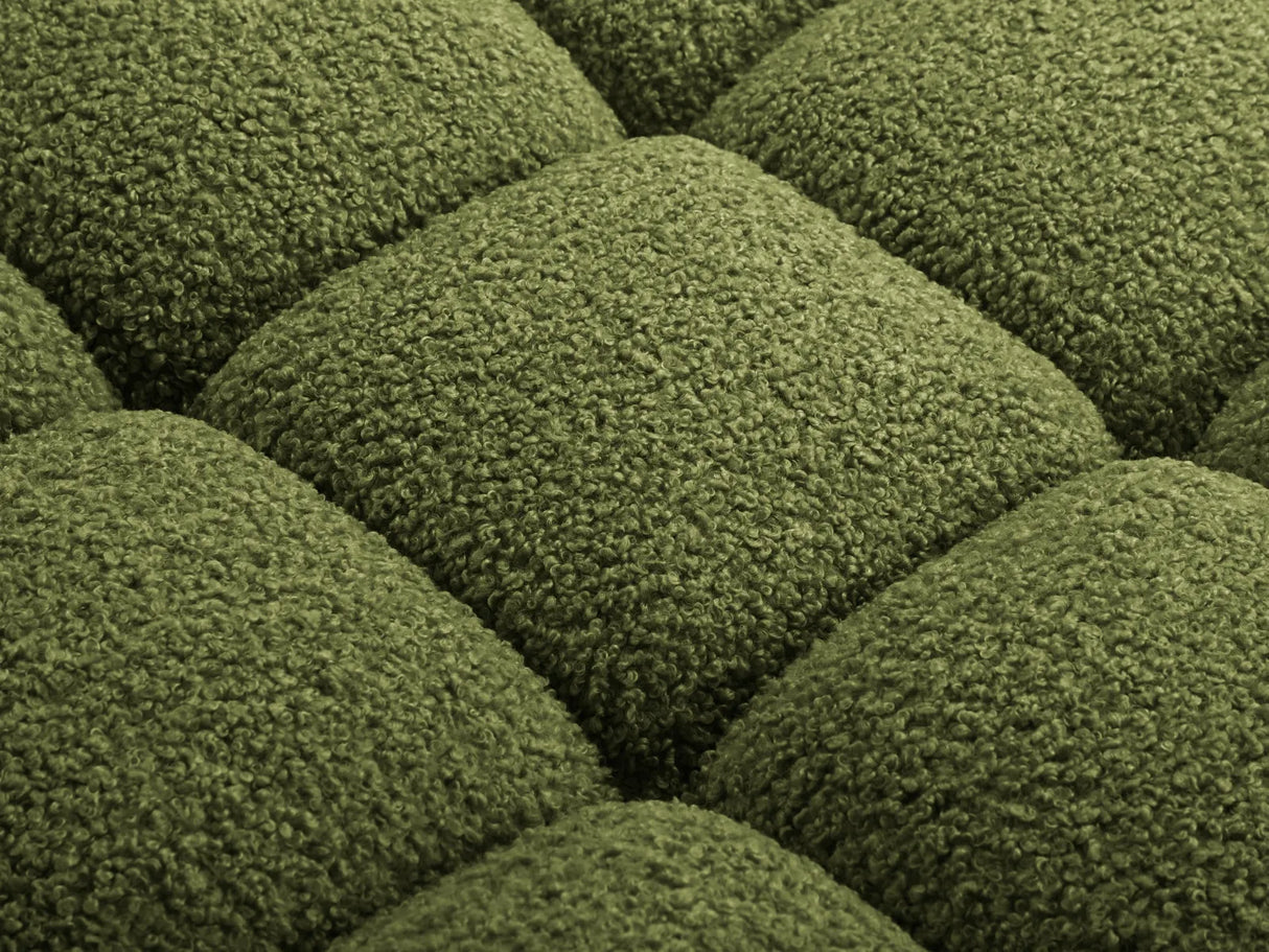 Bellis Modulares 3-Sitzer Sofa mit Pouf Rechts 282 cm mit Boucle-Polsterung (Rolf14) in Grün – Bild 6