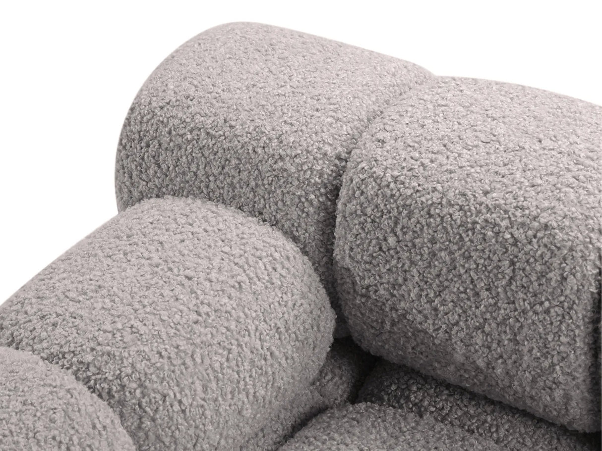Bellis Modulares 3-Sitzer Sofa mit Pouf Rechts 282 cm mit Boucle-Polsterung (Rolf6) in Hellgrau – Bild 4