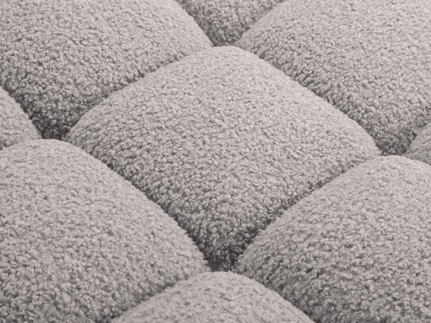 Bellis Modulares 3-Sitzer Sofa mit Pouf Rechts 282 cm mit Boucle-Polsterung (Rolf6) in Hellgrau – Bild 6