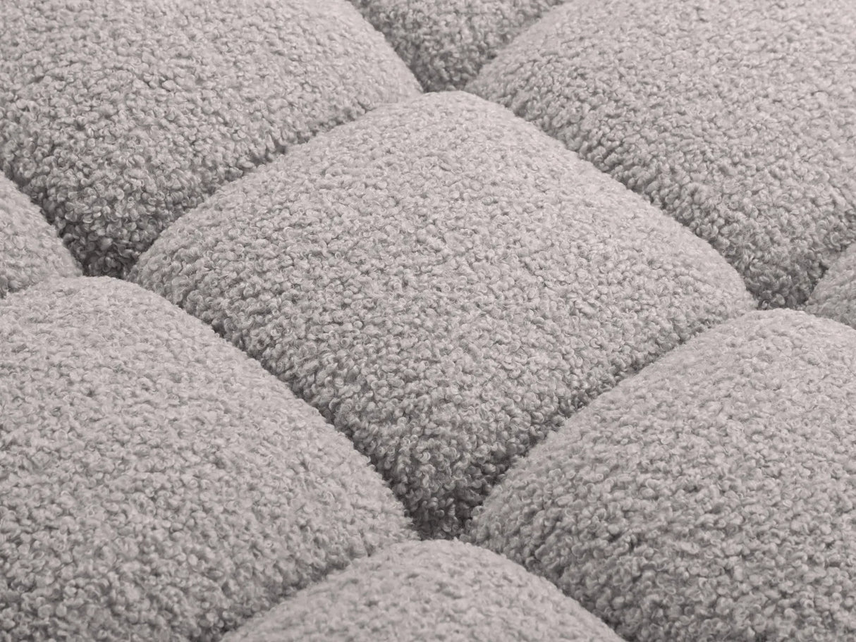 Bellis Modulares 3-Sitzer Sofa mit Pouf Rechts 282 cm mit Boucle-Polsterung (Rolf6) in Hellgrau – Bild 6