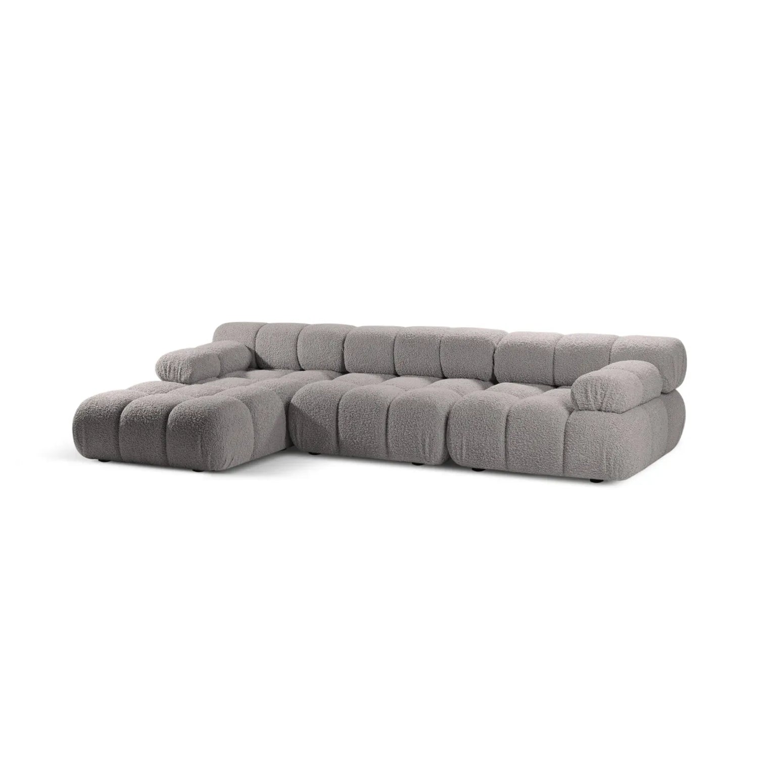 Bellis Modulares 4-Sitzer Sofa Chaise Longue Links 282 cm mit Boucle-Polsterung - ZEN ZONE Furniture