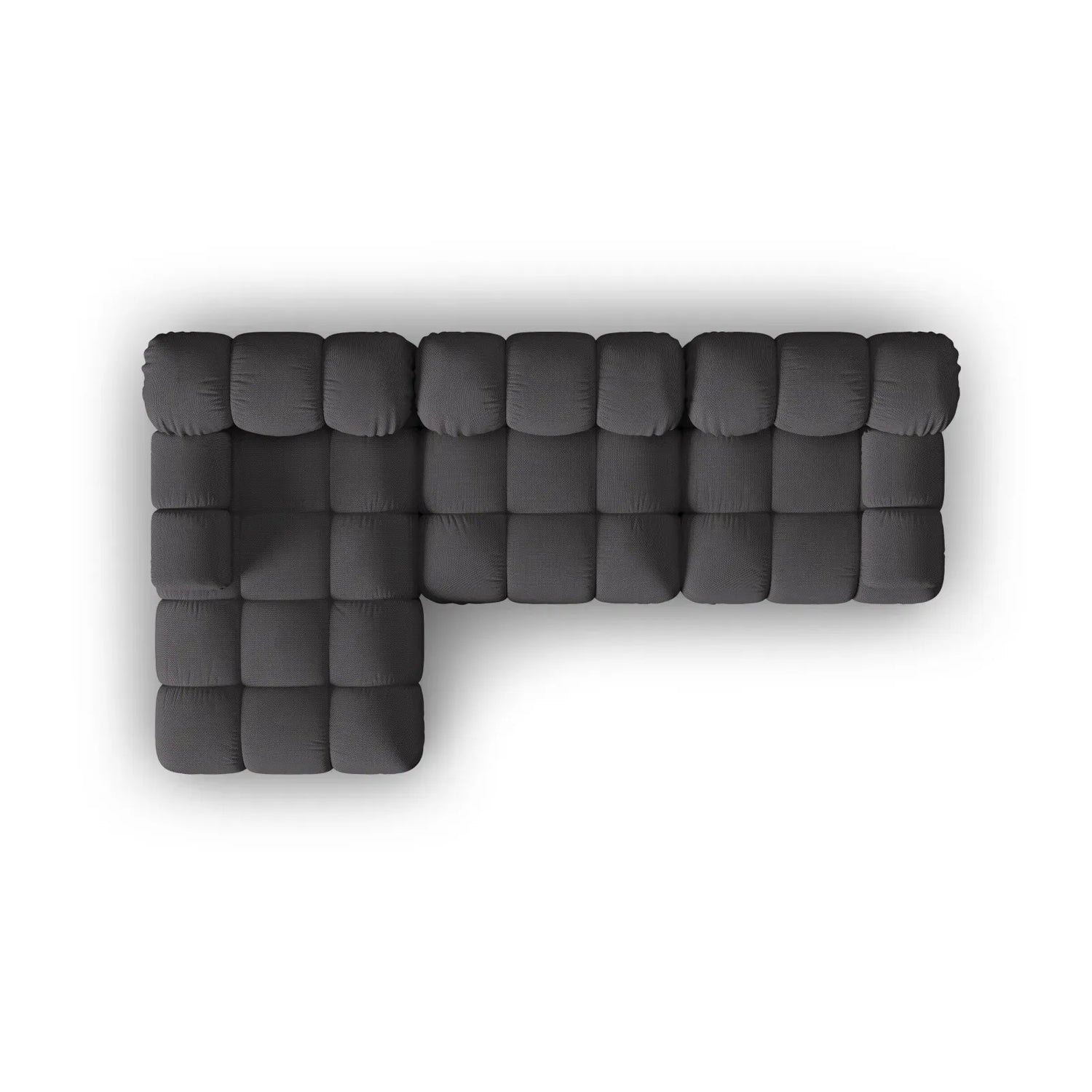 Bellis Modulares 4-Sitzer Sofa Chaise Longue Links mit Samtbezug oder 3D-Stoff, 282 cm - ZEN ZONE Furniture