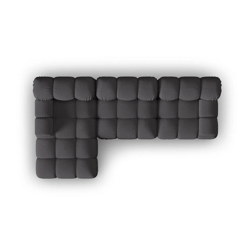 Bellis Modulares 4-Sitzer Sofa Chaise Longue Links mit Samtbezug oder 3D-Stoff, 282 cm - ZEN ZONE Furniture