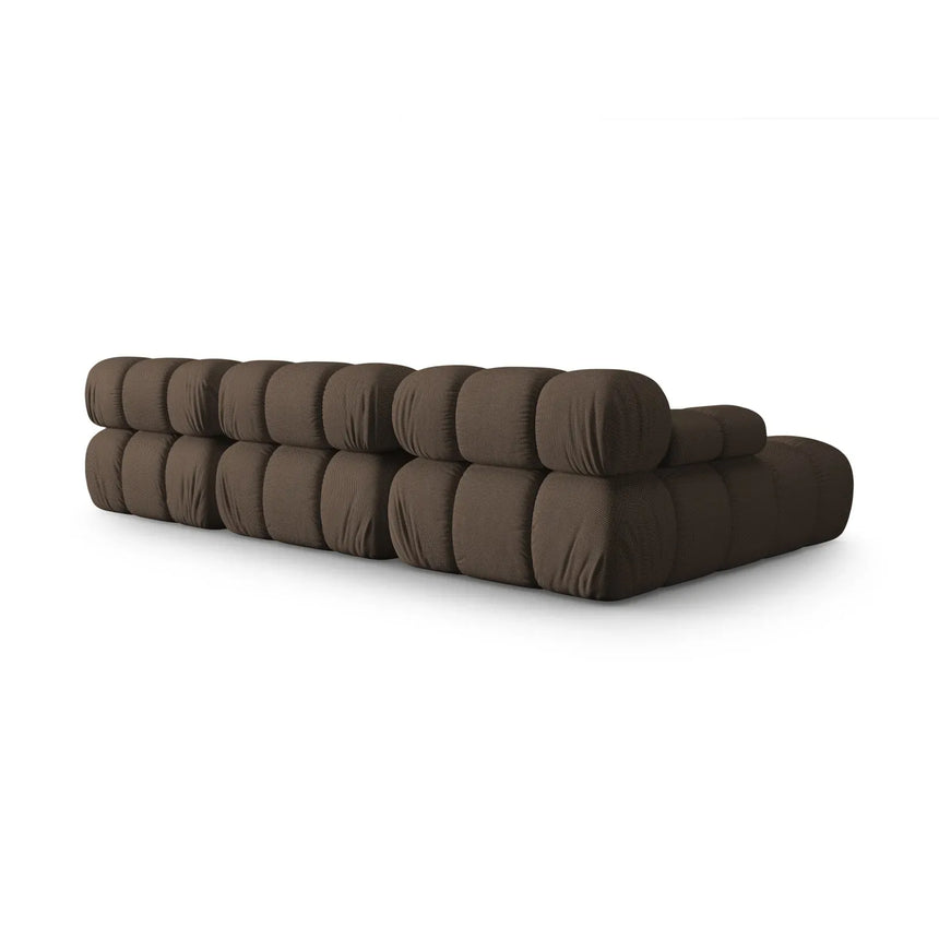 Bellis Modulares 4-Sitzer Sofa Chaise Longue Links mit Samtbezug oder 3D-Stoff, 282 cm - ZEN ZONE Furniture