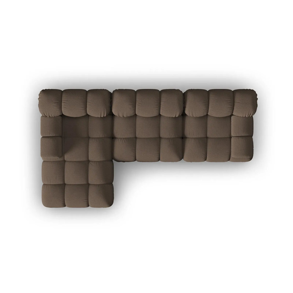 Bellis Modulares 4-Sitzer Sofa Chaise Longue Links mit Samtbezug oder 3D-Stoff, 282 cm - ZEN ZONE Furniture