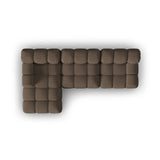 Bellis Modulares 4-Sitzer Sofa Chaise Longue Links mit Samtbezug oder 3D-Stoff, 282 cm - ZEN ZONE Furniture