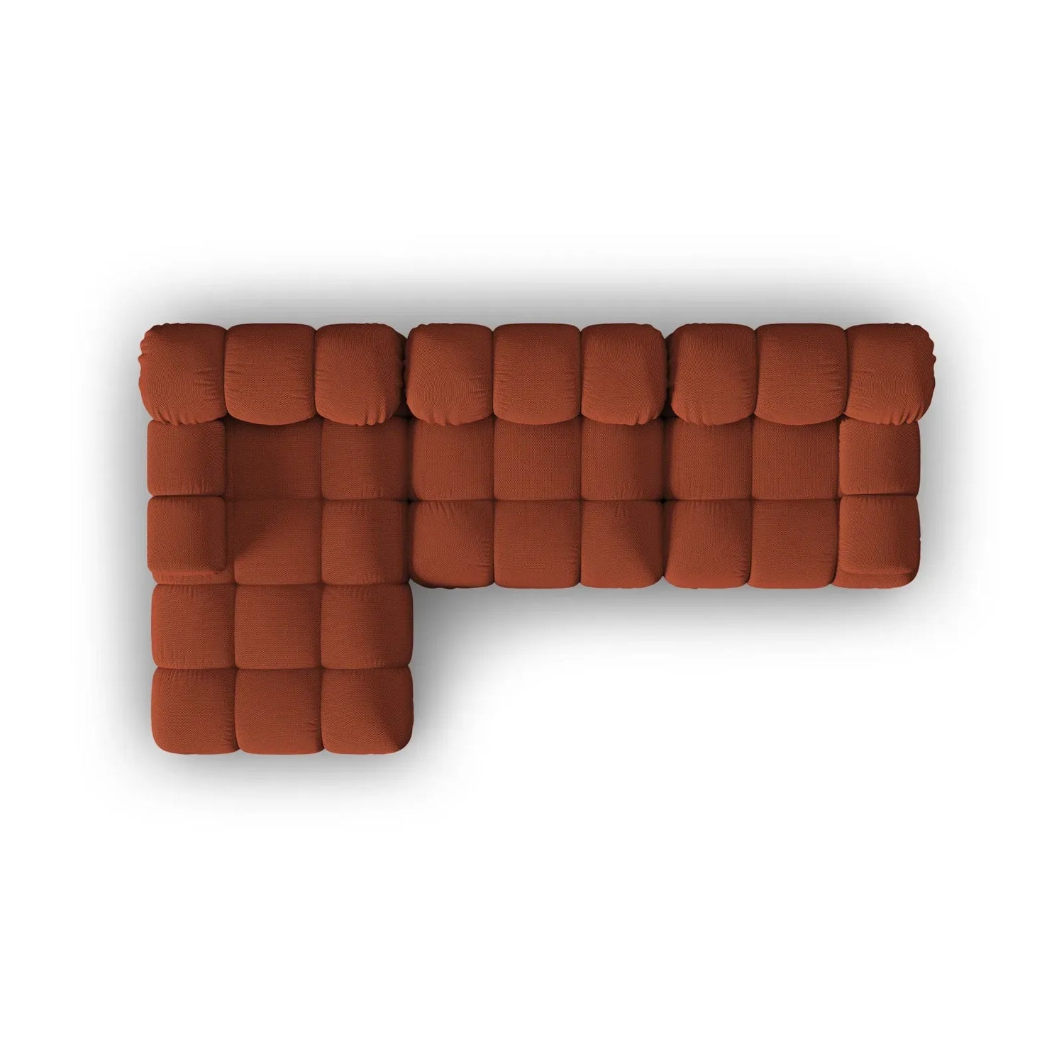 Bellis Modulares 4-Sitzer Sofa Chaise Longue Links mit Samtbezug oder 3D-Stoff, 282 cm - ZEN ZONE Furniture
