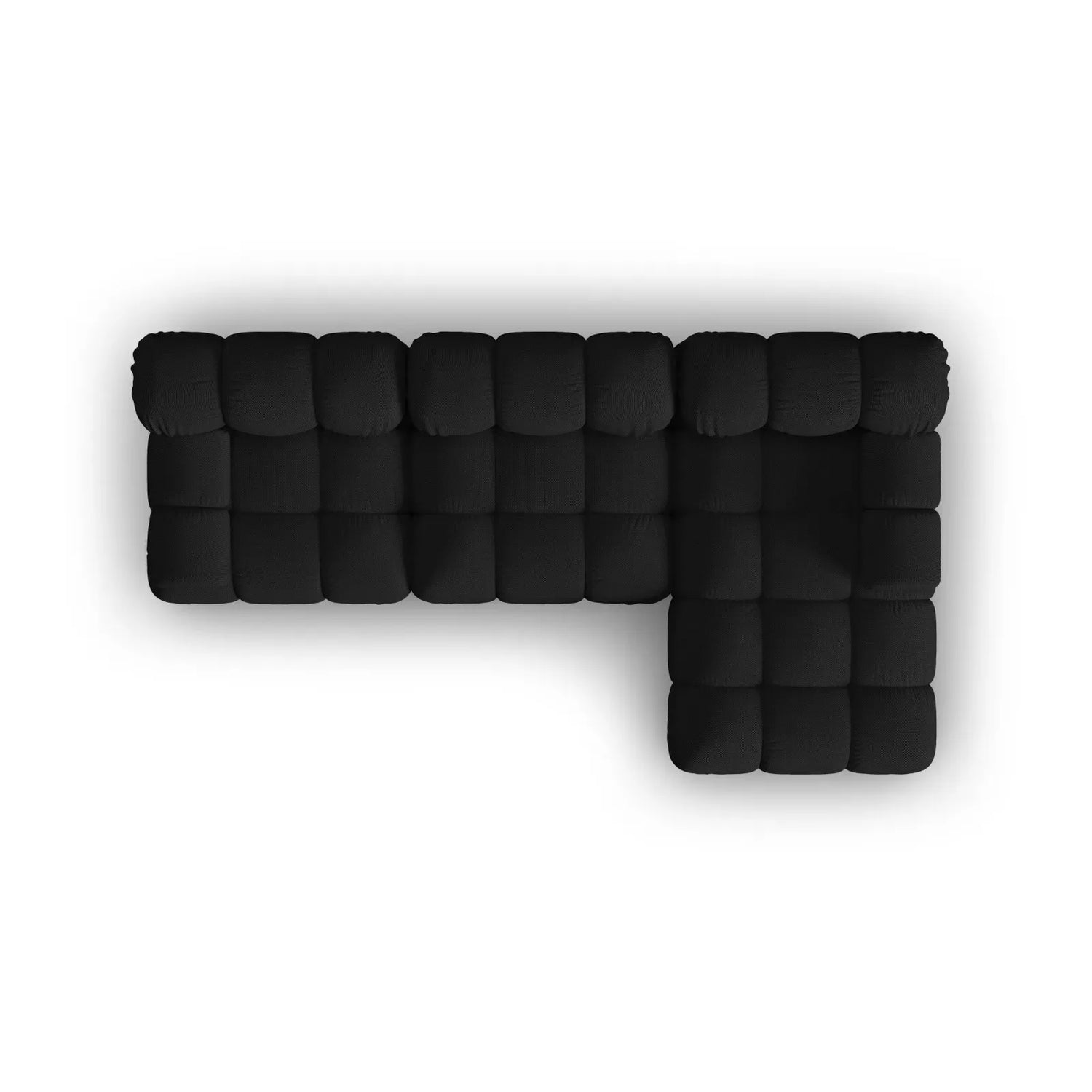 Bellis Modulares 4-Sitzer Sofa Chaise Longue Rechts mit Samtbezug oder 3D-Stoff, 282 cm - ZEN ZONE Furniture
