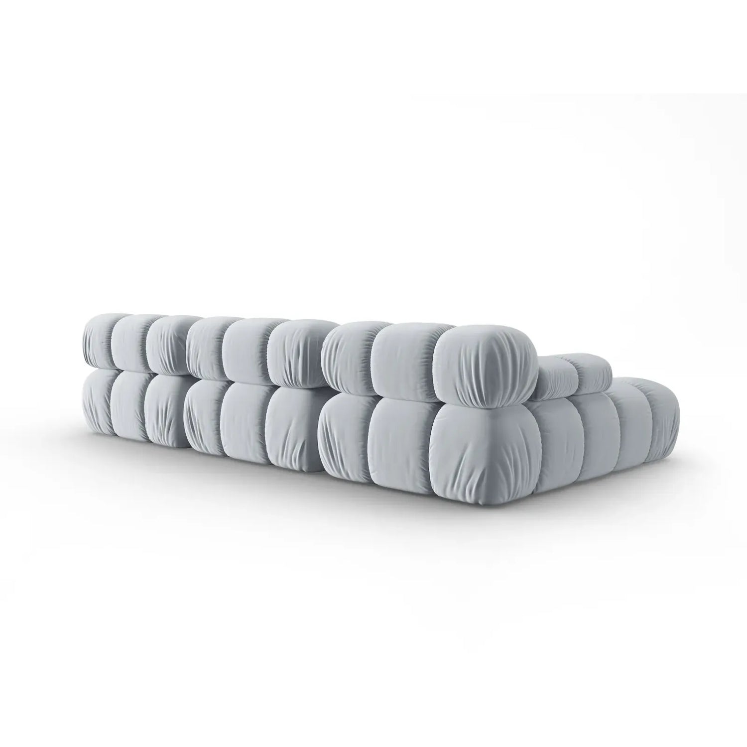 Bellis Modulares 4-Sitzer Sofa Chaise Longue Links mit Samtbezug oder 3D-Stoff, 282 cm - ZEN ZONE Furniture