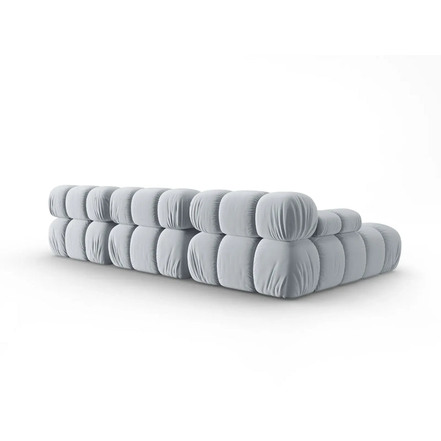 Bellis Modulares 4-Sitzer Sofa Chaise Longue Links mit Samtbezug oder 3D-Stoff, 282 cm - ZEN ZONE Furniture