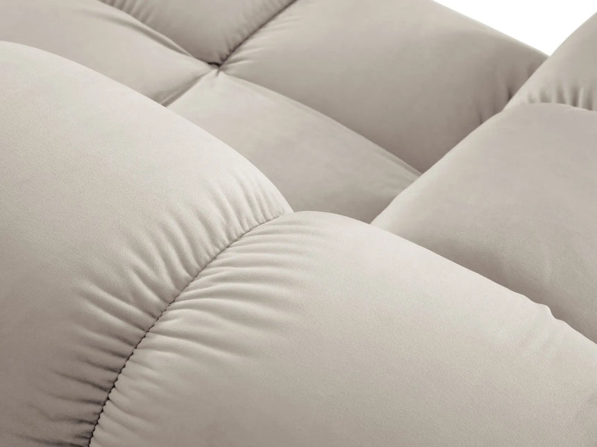 Bellis Modulares 4-Sitzer Sofa Chaise Longue Rechts mit Samt-Stoff (Blu30) in Dunkelbeige, 282 cm – Bild 6