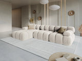 Bellis Modulares 4-Sitzer Sofa Chaise Longue Rechts mit Samt-Stoff (Blu30) in Dunkelbeige, 282 cm – Bild 9