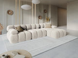 Bellis Modulares 4-Sitzer Sofa Chaise Longue Rechts mit Samt-Stoff (Blu30) in Dunkelbeige, 282 cm – Bild 9