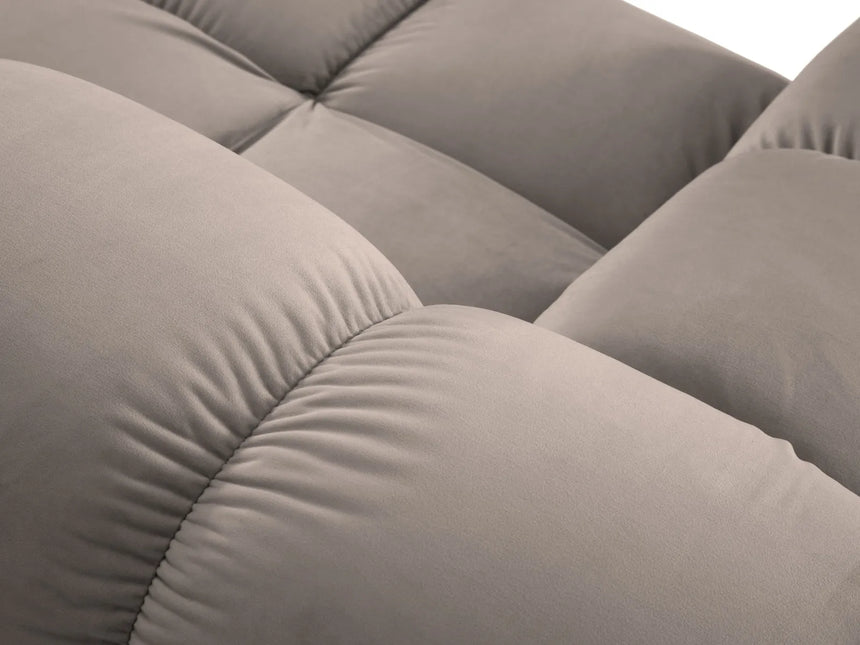 Bellis Modulares 4-Sitzer Sofa Chaise Longue Rechts mit Samt-Stoff (Blu40) in Cappuccino, 282 cm – Bild 5