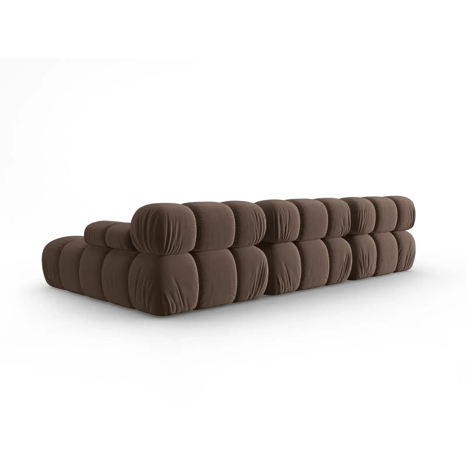 Bellis Modulares 4-Sitzer Sofa Chaise Longue Rechts mit Samtbezug oder 3D-Stoff, 282 cm - ZEN ZONE Furniture