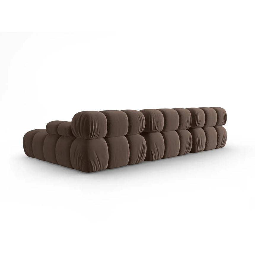 Bellis Modulares 4-Sitzer Sofa Chaise Longue Rechts mit Samtbezug oder 3D-Stoff, 282 cm - ZEN ZONE Furniture