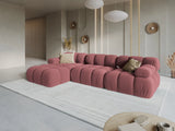 Bellis Modulares 4-Sitzer Sofa Chaise Longue Rechts mit Samt-Stoff (Blu52) in Rosa, 282 cm – Bild 1