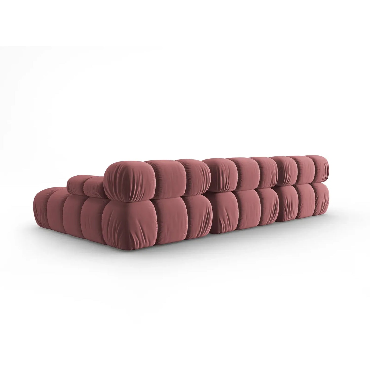 Bellis Modulares 4-Sitzer Sofa Chaise Longue Rechts mit Samtbezug oder 3D-Stoff, 282 cm - ZEN ZONE Furniture