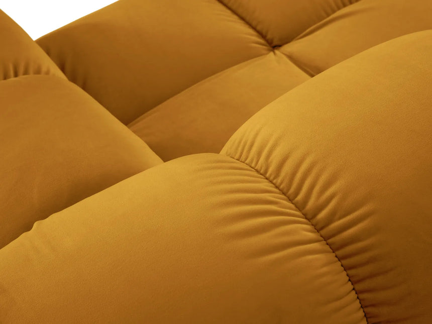 Bellis Modulares 4-Sitzer Sofa Chaise Longue Rechts mit Samt-Stoff (Blu68) in Gelb, 282 cm – Bild 5
