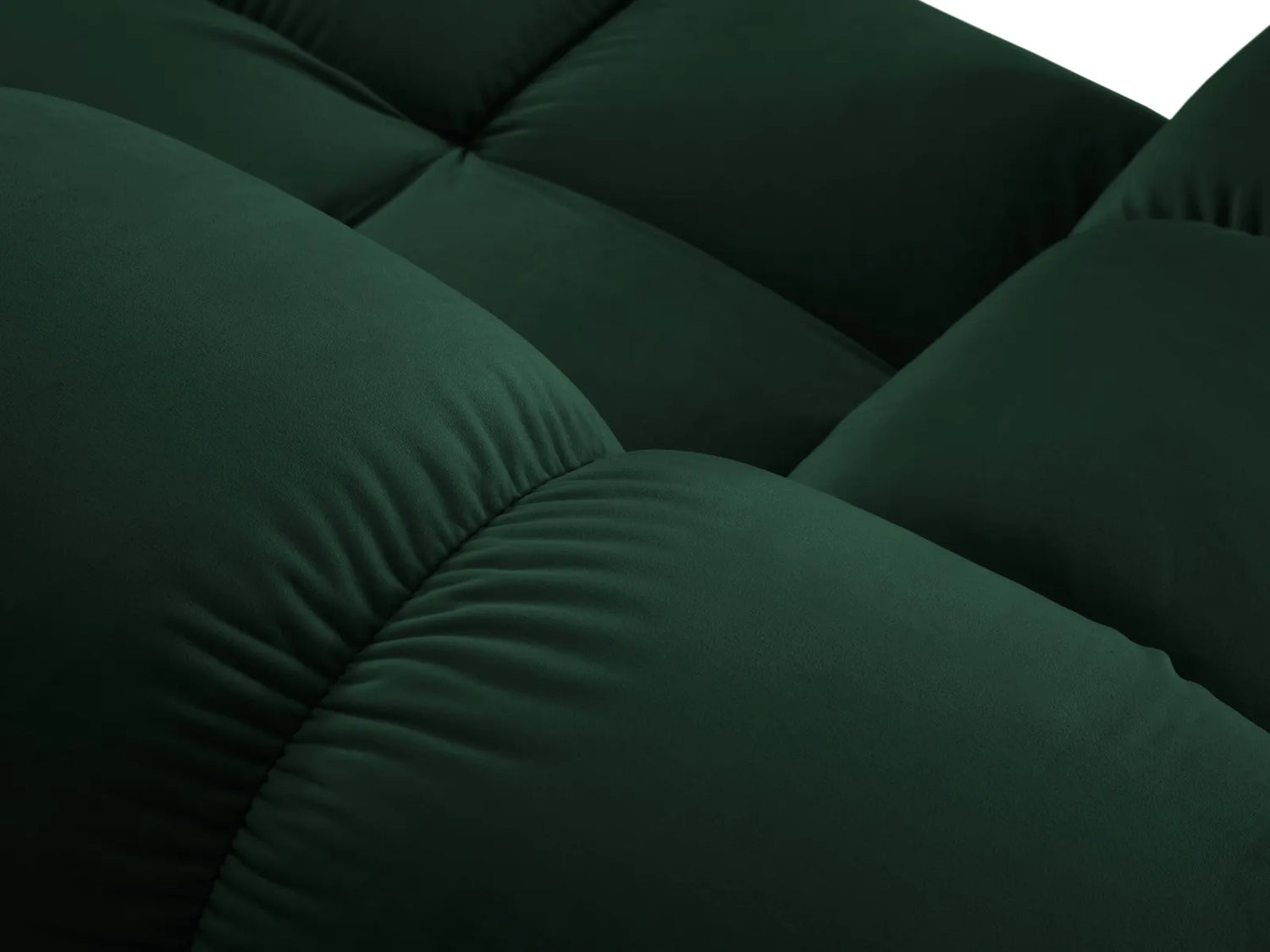 Bellis Modulares 4-Sitzer Sofa Chaise Longue Rechts mit Samt-Stoff (Blu78) in Flaschengrün, 282 cm – Bild 5