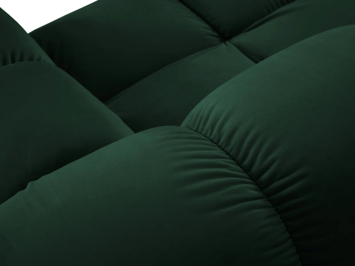 Bellis Modulares 4-Sitzer Sofa Chaise Longue Rechts mit Samt-Stoff (Blu78) in Flaschengrün, 282 cm – Bild 6