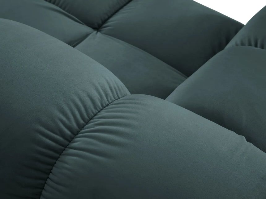 Bellis Modulares 4-Sitzer Sofa Chaise Longue Rechts mit Samt-Stoff (Blu85) in Türkis, 282 cm – Bild 5